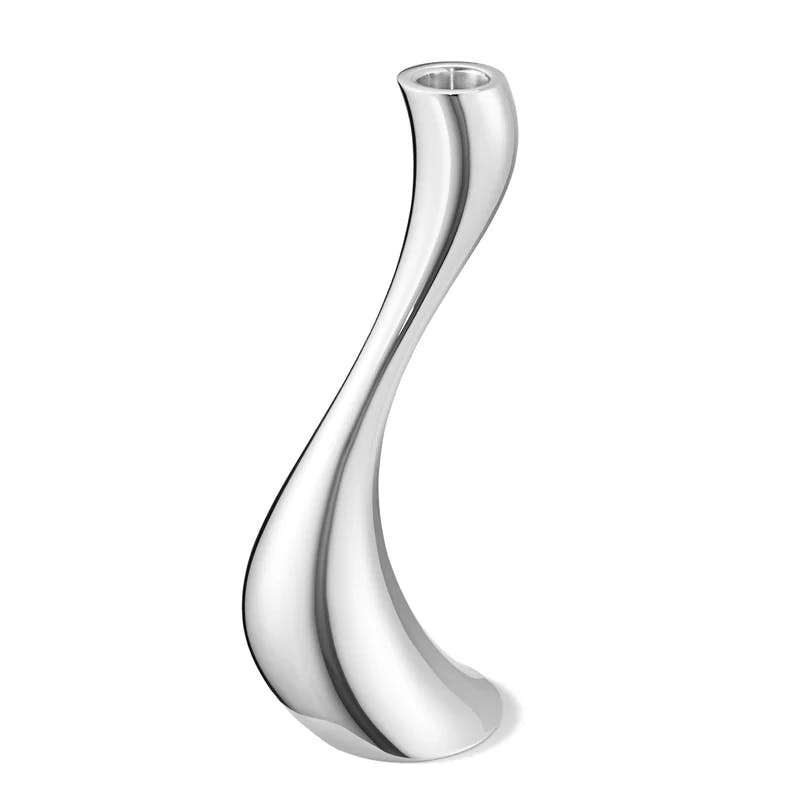 Cobra Sinuous 3-Piece Mirror-Polished Stainless Steel Candlestick Set