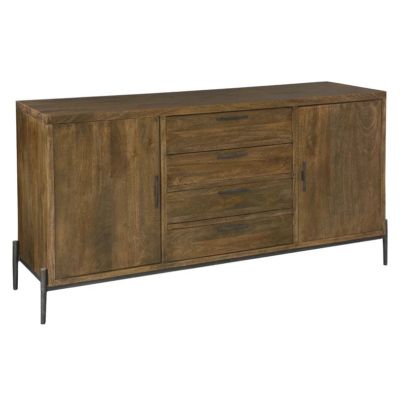 Bedford Transitional 68'' Brown Mango Wood Sideboard with Storage