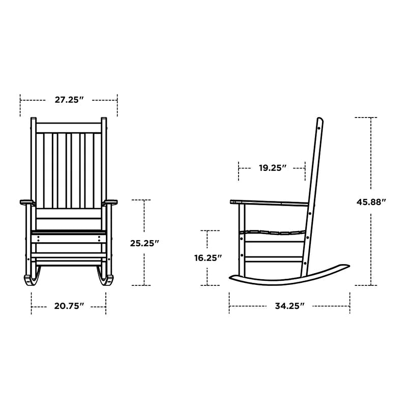 Vineyard Sand Shaker-Style All-Weather Porch Rocking Chair