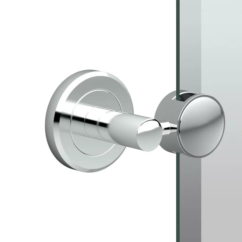Elegant Chrome Finish Frameless Oval Vanity Bathroom Mirror, 26.5"
