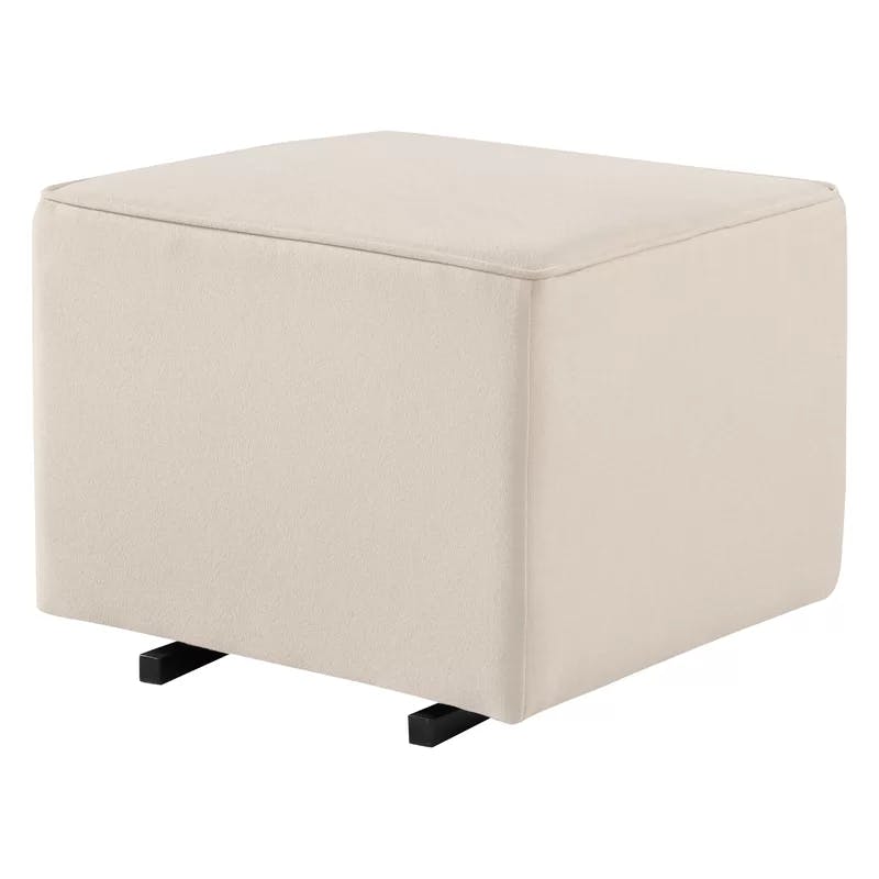 Cream Gliding Ottoman with Smooth Back and Forth Motion