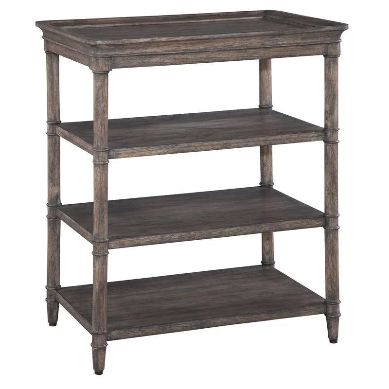 Lincoln Park Traditional Gray-Brown Wood Trunk Table