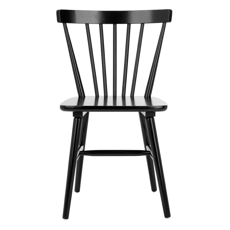 High Windsor Slat Side Chair in Classic Black Wood