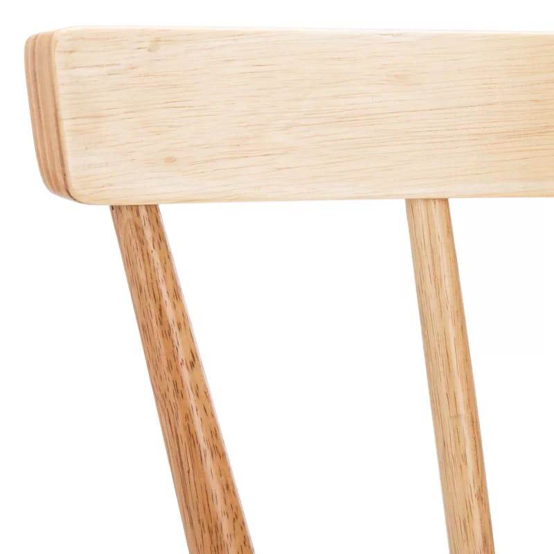 Winona Transitional Natural Brown Wood High Slat Dining Chair
