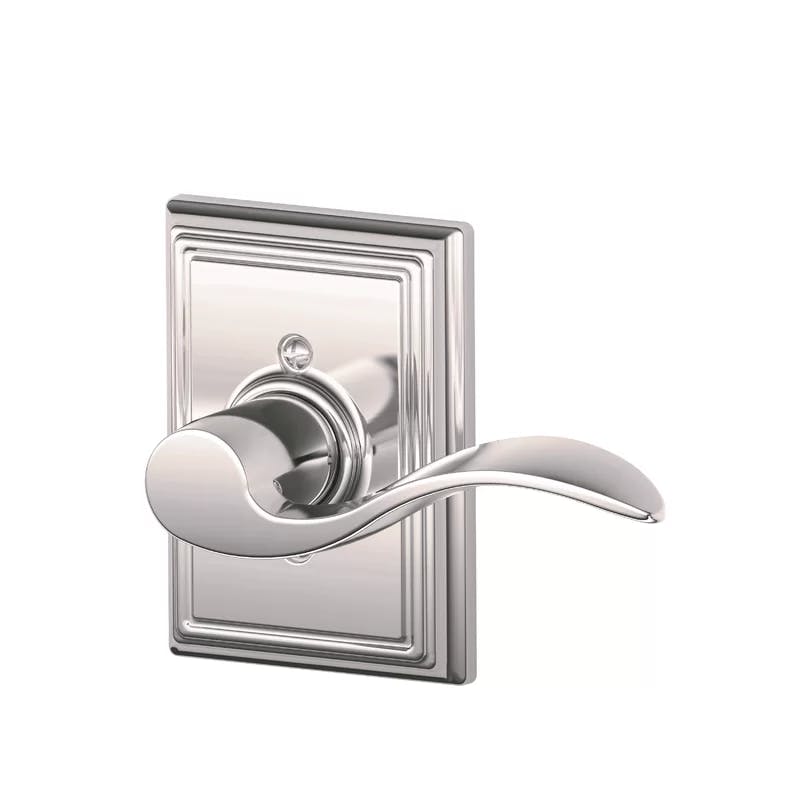 Bright Chrome Accent Lever with Addison Rose Non-Turning Dummy