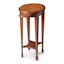 Arielle Olive Ash Burl Round Wood Accent Table with Inlaid Design