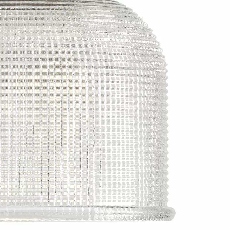 Archie Coastal 2-Light Chrome Vanity Light with Prismatic Glass