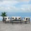 Barcelona Coastal Chic 4-Person Outdoor Seating Set in Beige & Black