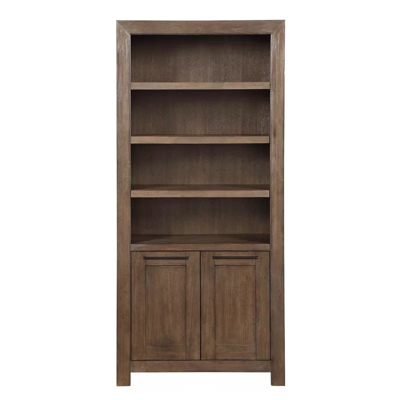 Arcadia Old Forest Glen Brown Wooden Bookcase with Doors