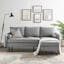 Revive Light Gray 79" Fabric Sectional Sofa with Ottoman