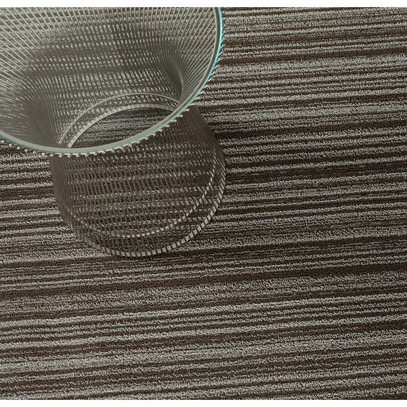 Transitional Mushroom Stripe Shag Mat 36" x 60"