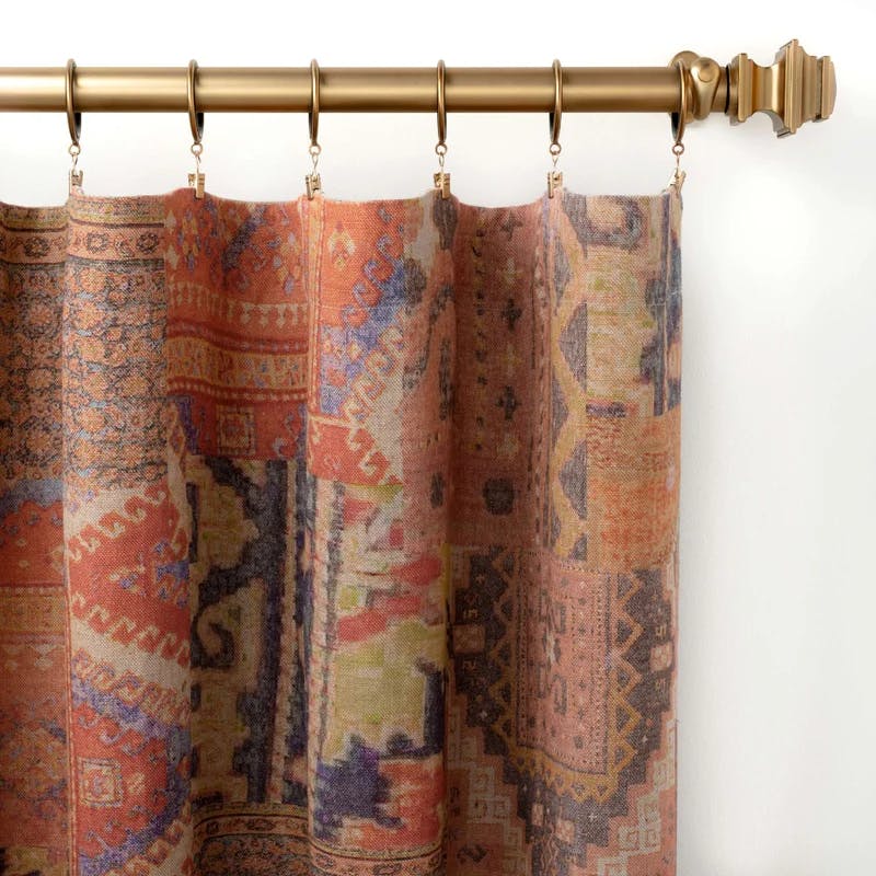 Anatolia Luxe Linen 50" x 108" Room-Darkening Pleated Curtain Panel