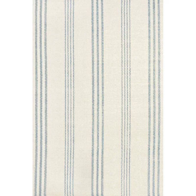 Handwoven Farmhouse Stripe Cotton Rug 8' x 10' in Blue