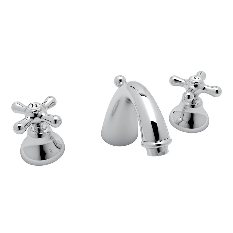 Verona Polished Chrome Widespread Lavatory Faucet with Cross Handles