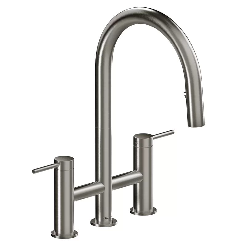 Modern Stainless Steel High Arc Pull-Down Kitchen Faucet