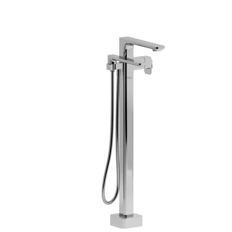 Equinox Chrome Single Hole Floor Mount Clawfoot Tub Faucet with Lever