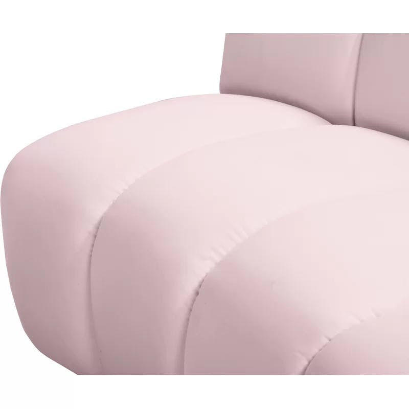 Elegant Infinity Pink Velvet 10-Piece Modular Sectional