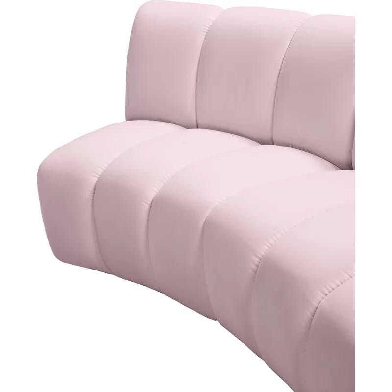 Elegant Infinity Pink Velvet 10-Piece Modular Sectional