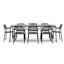 Toní Anthracite Powder-Coated Aluminum Outdoor Dining Table