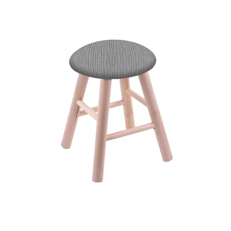 Natural Maple and Graph Alpine Swivel Vanity Stool with Cushioned Seat