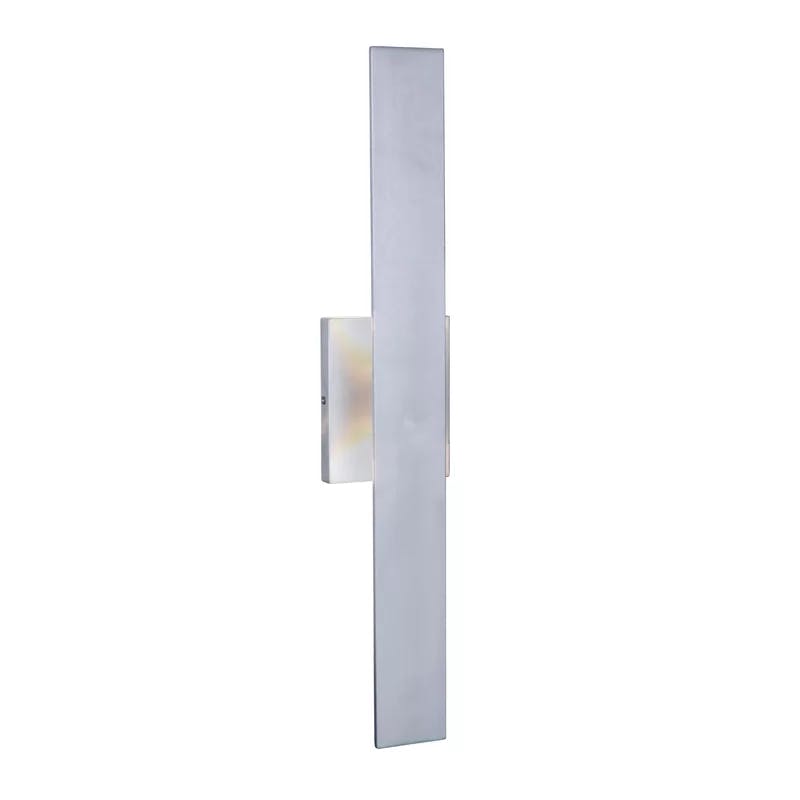 Rens Brushed Aluminum Small LED Wall Lantern, Dimmable