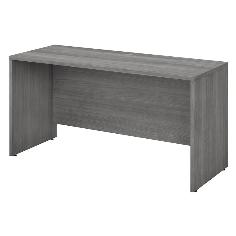 Platinum Gray Contemporary U-Shaped Credenza Desk with Drawer