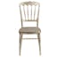 Elegant Gold Resin Napoleon Stacking Chair with Cushion Comfort