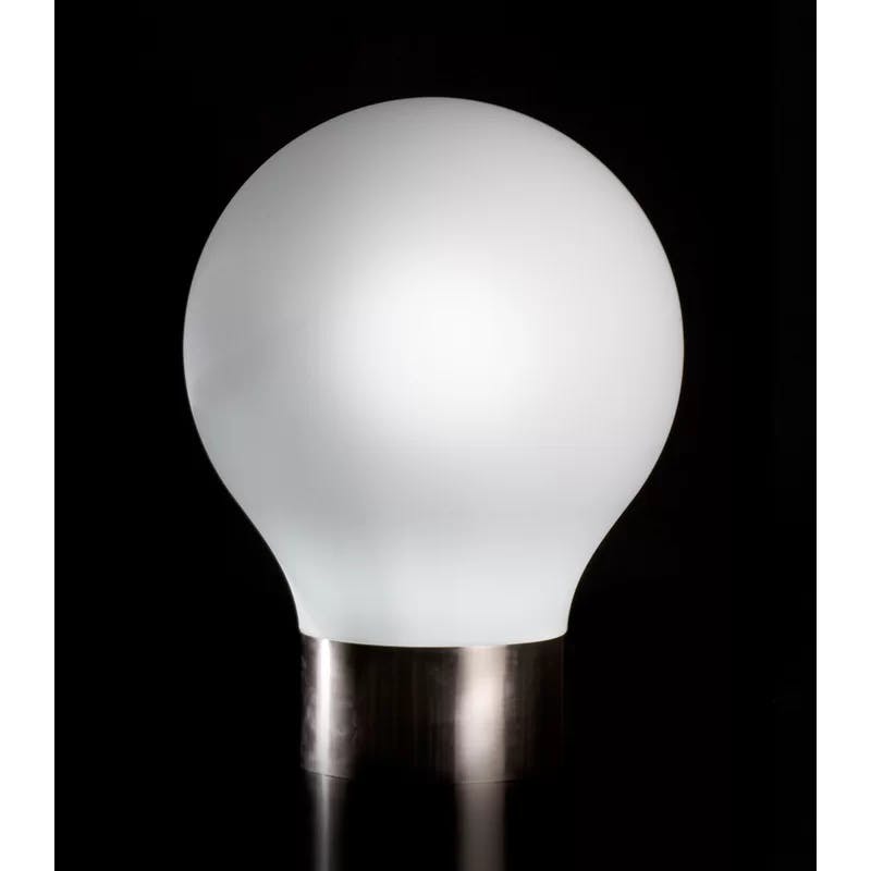 Whimsical Bulb-Shape LED Outdoor Floor Lamp in Bright White