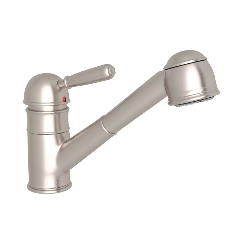 Classic Satin Nickel Pull-Out Spray Bar Faucet with Brass Construction