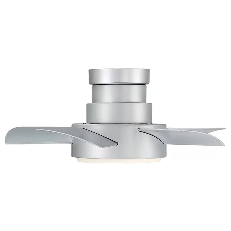 Vox 26" Titanium Silver Smart Ceiling Fan with LED Light and Remote