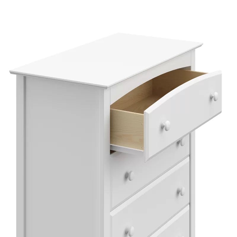 Kenton White 5-Drawer Highboy Nursery Dresser