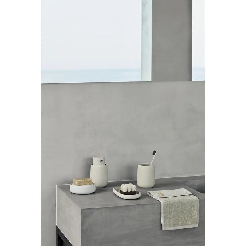 Misty Rose Sono Freestanding Bathroom Tray in Magnet Charcoal
