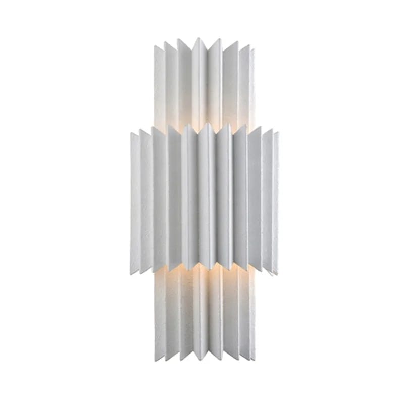 Gesso White Iron Dimmable 2-Light Wall Sconce