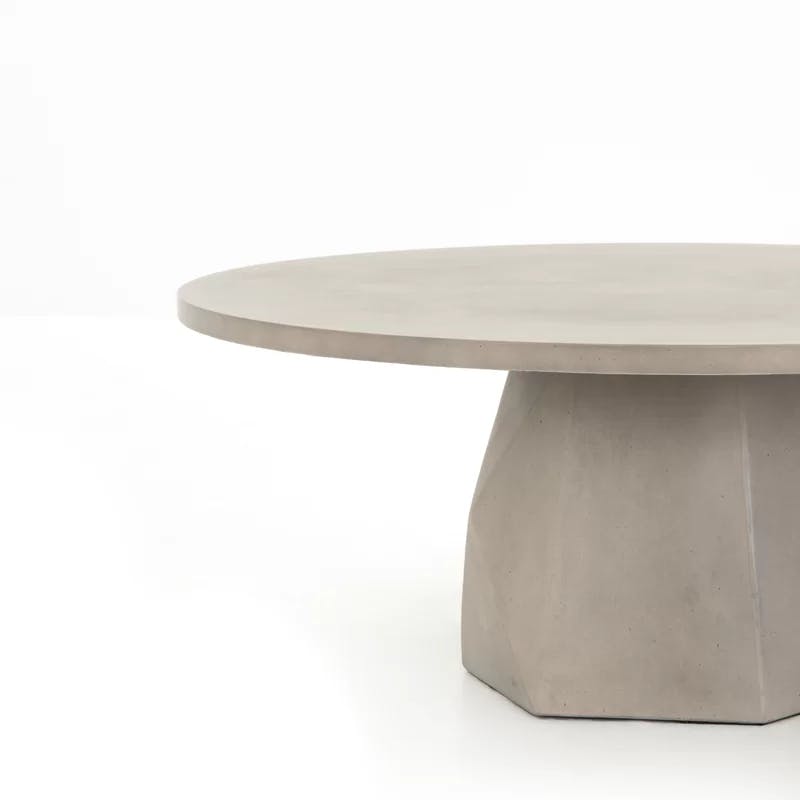 Elemental Gray 40" Round Concrete Coffee Table
