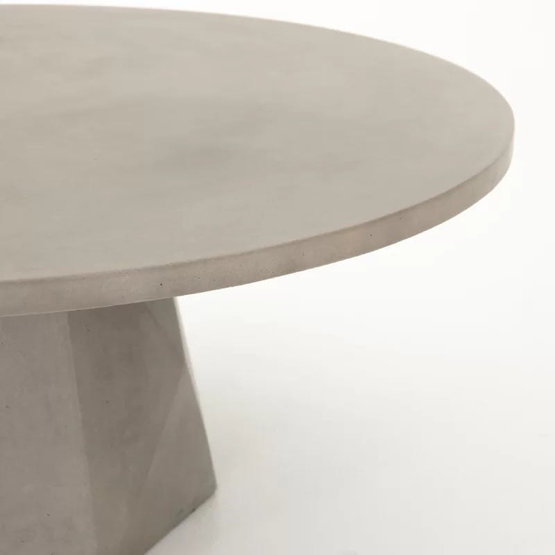 Elemental Gray 40" Round Concrete Coffee Table