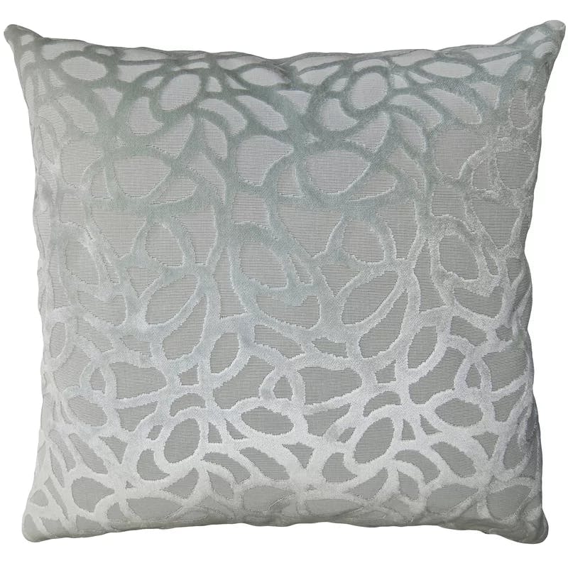 Luxurious Feather Down 20" x 20" Square Pillow in Gray