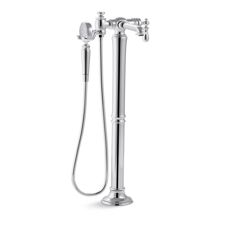 Artifacts Polished Chrome Freestanding Tub Filler with Handshower