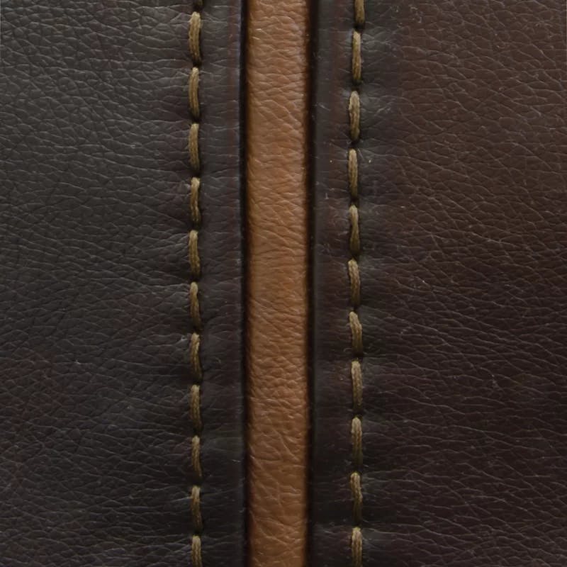 Elegant Hudson 97" Chocolate Faux Leather Traditional Sofa