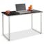 Sleek 47'' Black and Silver Steel Rectangular Desk with U-Shaped Legs