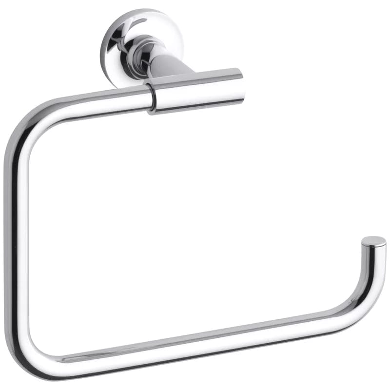 Purist Polished Chrome Brass Semi-Rectangular Towel Ring