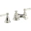 Vibrant Polished Nickel Widespread Bathroom Sink Faucet with Lever Handles