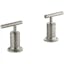 Purist Vibrant Brushed Nickel Wall-Mount Bath Lever Handles
