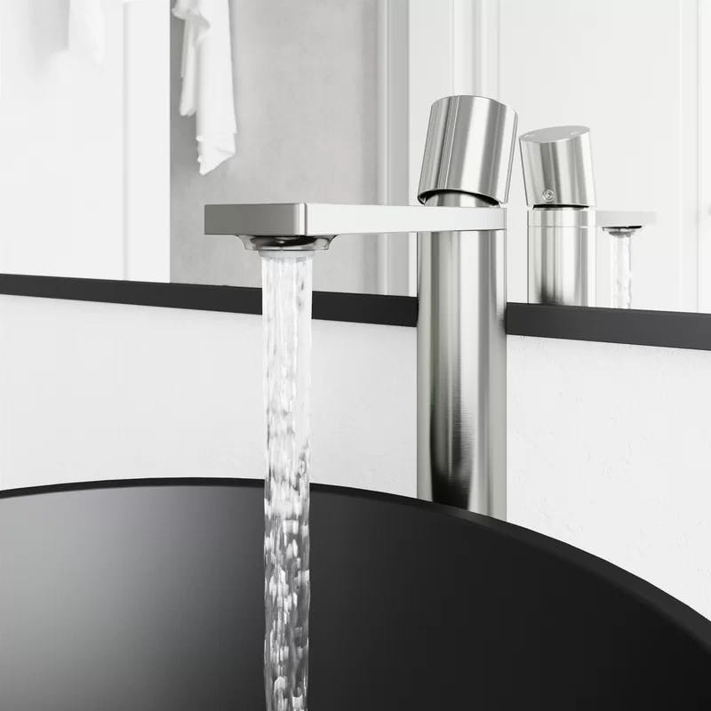 Gotham Sleek Single-Handle Brushed Nickel Vessel Bathroom Faucet