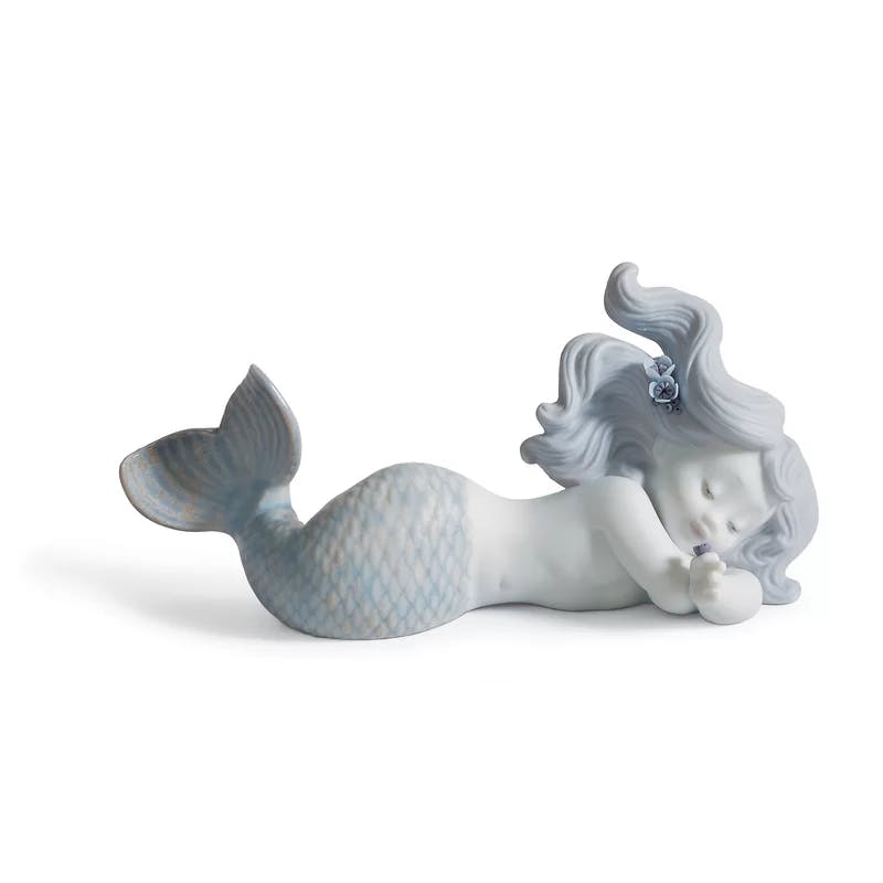 Lladro Enchanted Mermaid Porcelain Figurine with Matte Finish
