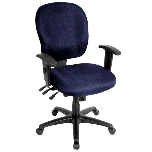 Executive 26'' Black Leather Swivel Office Chair with Adjustable Seat