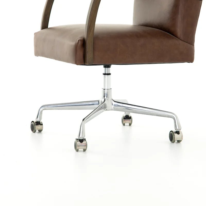 Bryson High-Back Knoll Natural Swivel Task Chair in White