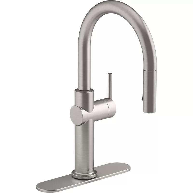 Crue Vibrant Stainless Single-Handle Pull-Down Kitchen Faucet