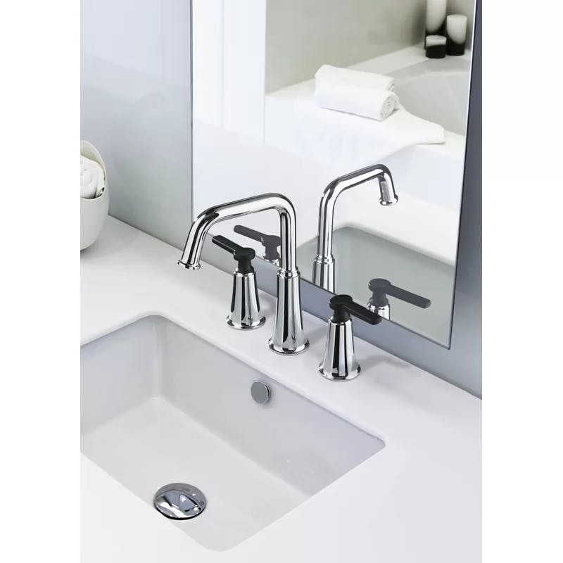 Elegant Chrome Widespread Bathroom Faucet with Dual Handles