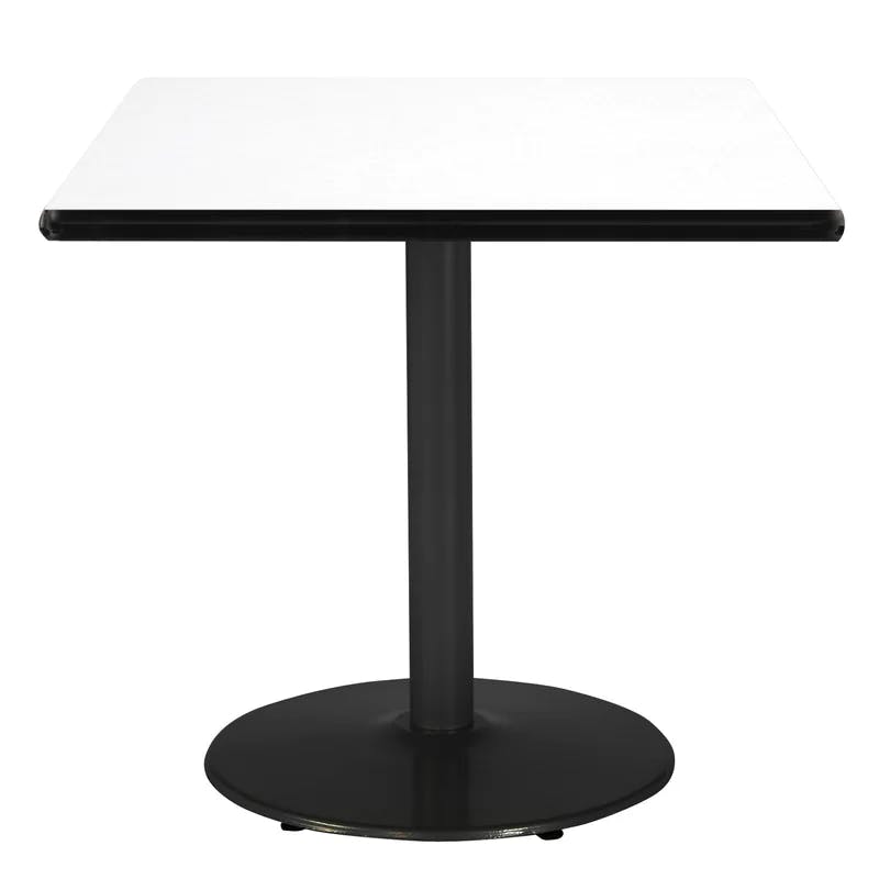 Designer White 42" Square Pedestal Breakroom Table
