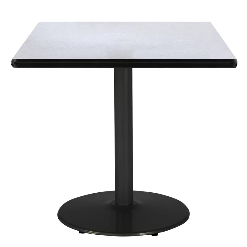Mode 36" Square Designer White Pedestal Dining Table